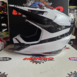 CAPACETE USADO FOX V3 RS CARBON 50TH ANNIVERSARY 25 LTD EDT. WHT/BLK