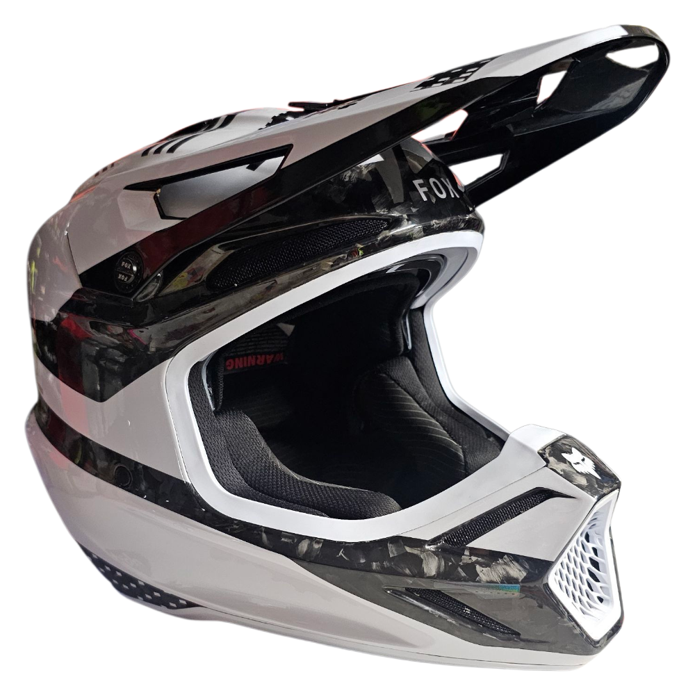 CAPACETE USADO FOX V3 RS CARBON 50TH ANNIVERSARY 25 LTD EDT. WHT/BLK 1 CAPACETE USADO FOX V3 RS CARBON 50TH ANNIVERSARY 25 LTD EDT. WHT/BLK