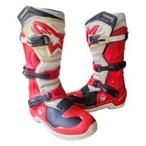 BOTAS USADAS ALPINESTARS TECH 3 RED/WHT – TAM 40.5