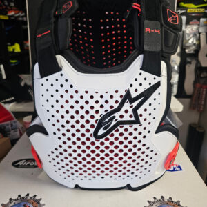 COLETE PEITORAL ALPINESTARS CHEST PROTECTOR A-4 PLASMA WHT/RED