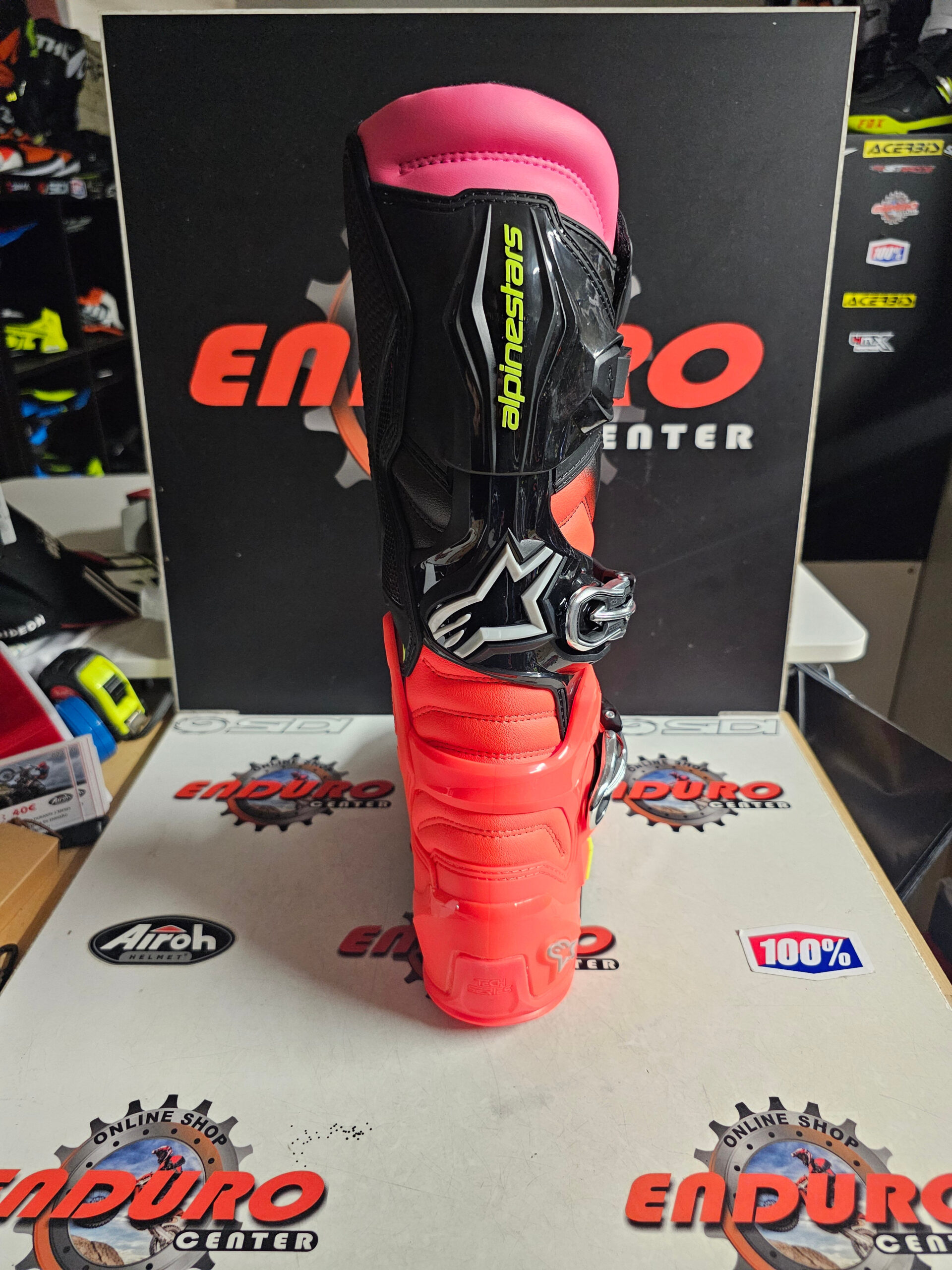 BOTAS ALPINESTARS TECH 7 BLK/RDFLU/MGT NM 25/26 6 BOTAS ALPINESTARS TECH 7 BLK/RDFLU/MGT NM 25/26 - Image 6