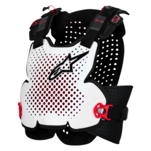 COLETE PEITORAL ALPINESTARS CHEST PROTECTOR A-4 PLASMA WHT/RED